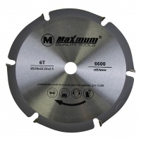 Диск пильный для УШМ универсальный 230х22.23 мм, 6 зубов, "Maximum"