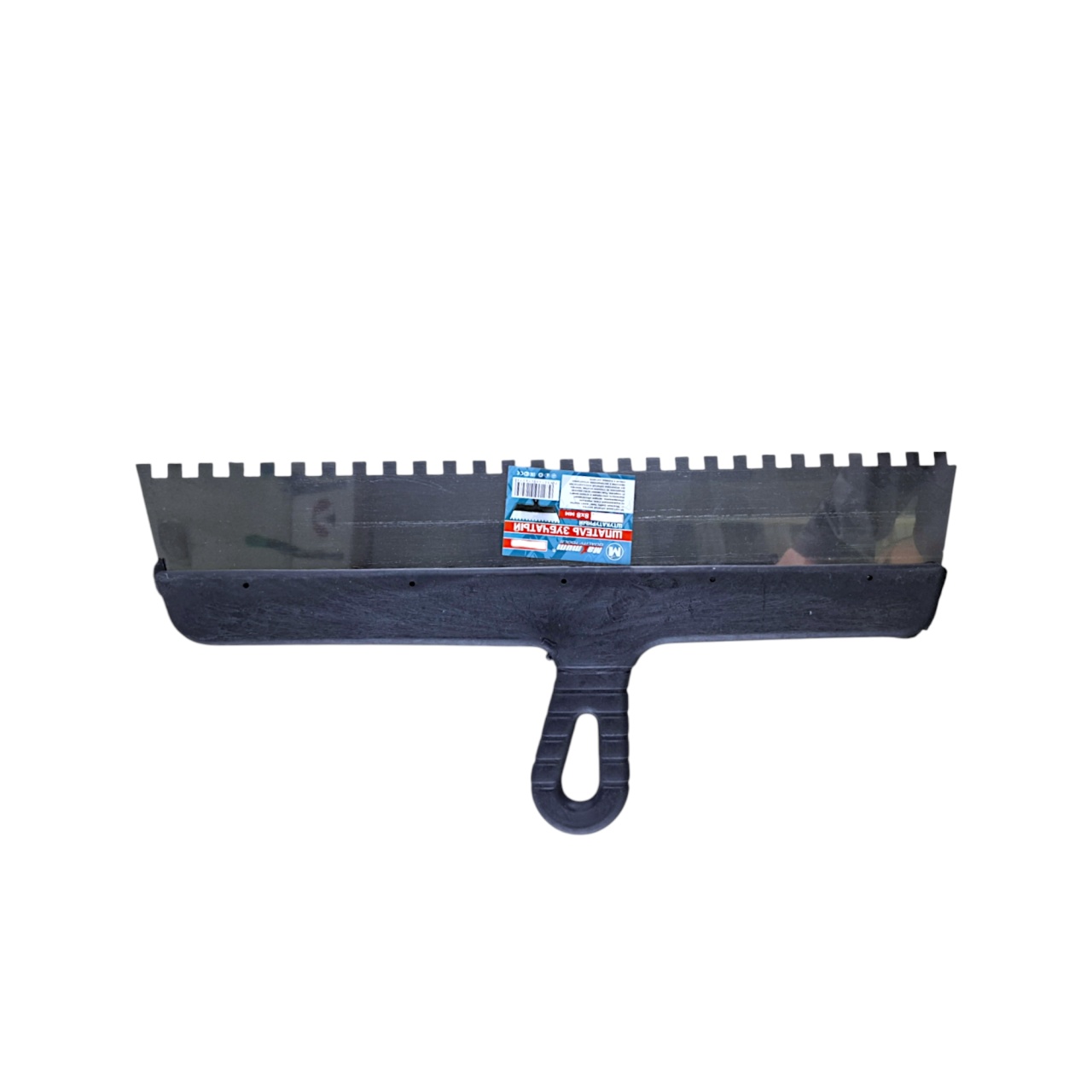 Шпатель зубчатый 400×8 мм с пластиковой ручкой, "MAXIMUM" MX 11731